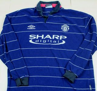 Manchester United 1999 2000 Away Shirt Rare Long Sleeve Edition (xl)