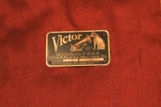 Early Antique Victor Victrola Phonograph Talking Machine Id Identification Plate