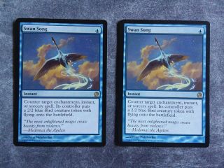 2 Swan Song Nm/ex Rare Theros Mtg Magic The Gathering Blue Counterspell Edh