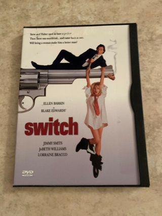 Switch (dvd,  2000) 1991 Film Snapcase Ellen Barkin Jimmy Smits Rare Oop