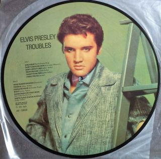 Elvis Presley Troubles Rare Picture Disc Vinyl Lp,  Denmark 1984