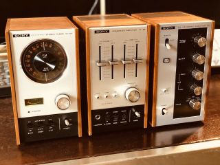 Sony Vintage Stereo System Ta - 88,  St - 88 And Rare Sqa - 100 Decoder Amplifier