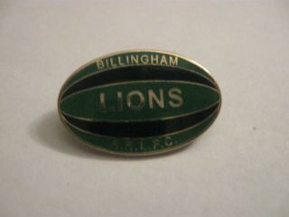 Rare Old Billingham Arlfc Rugby League Football Club Enamel Brooch Pin Badge