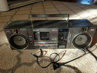 Rare Sharp Qt - 37c Stereo Boombox Am Fm Radio W/ Shortwave Sw1 Sw2 Japan