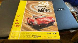 Le Mans - - 24 Hour Race 1963 - - - Programme - - - 15 - 16 June 1963 - - - Rare