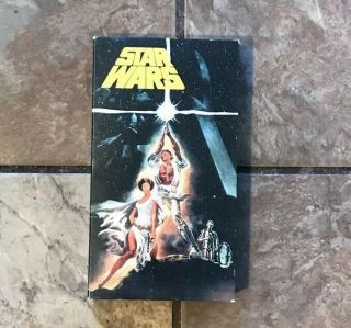 Star Wars Vhs A Hope 1990 Cbs/fox George Lucas Rare 1977 Art