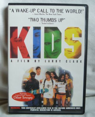 Kids - A Film By Larry Clark Dvd 1995 Rare Oop Unrated Chloe Sevigny Nyc Euc