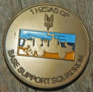 Rare Real Zealand Special Air Service Nzsas Challenge Coin Support Squadron