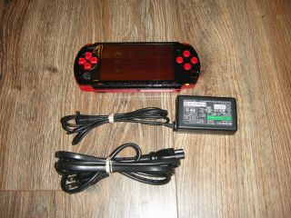 Rare God Of War Edition Psp 3001 Handheld System With Charger & 4gb Memory Card