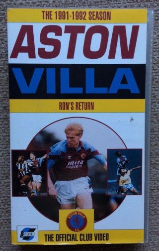 Rare Aston Villa Fc 1991 - 92 Ron 