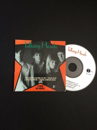 Talking Heads Rare 3” Cd Single Life Goes To,  Psycho,  Lifetime,  Burning Down