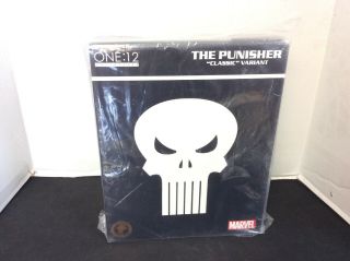 Mezco One:12 Collective Classic Punisher White Variant Exclusive Marvel