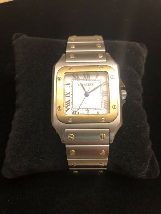 Cartier Santos 100 18k Yellow Gold/Stainless Steel.  Rare factory bracelet 2