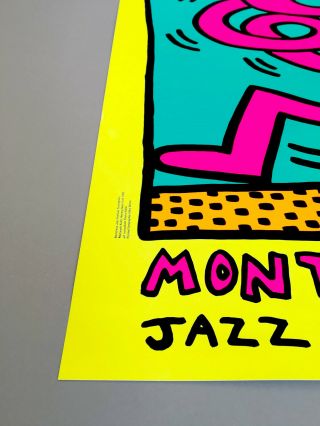 Keith Haring ' Montreux Jazz Festival I (yellow) ' Rare 1983 Poster Print 3