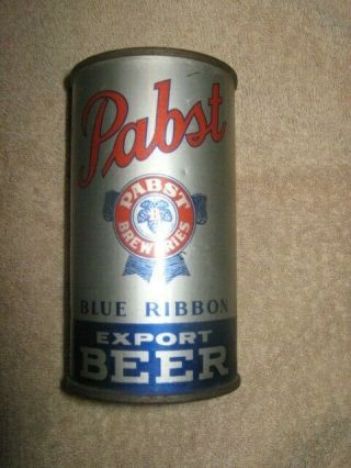 Rare Pabst Blue Ribbon Export Flat Top Beer Can Keglined 1939