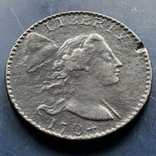 1794 Large Cent Liberty Cap Flowing Hair One Cent Better Grade Rare 9906