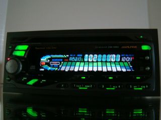 Rare Alpine 1.  5 Din Full Spectrum Analyzer Car Cd Changer Player Stereo Receiver