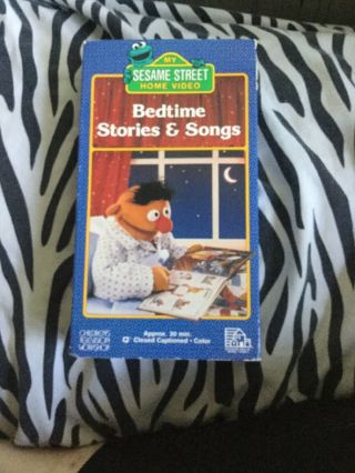 Sesame Street Bedtime Stories And Songs (1986) Vhs Rare