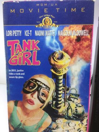 Tank Girl (VHS) RARE&OOP/HTF NAOMI WATTS/ICE - T/LORI PETTY/MALCOM McDOWEL (A1) 3