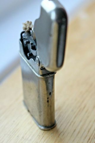 RARE VINTAGE THORENS ALPACCA SEMI AUTOMATIC LIGHTER with 1920 PATENT 3