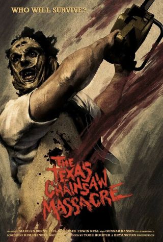 Texas Chainsaw Massacre Print Poster Xx/105 Rare By Richard Hilliard Nt Mondo