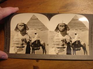 Antique Keystone Stereoview T233 The Sphinx & Great Pyramid Egypt