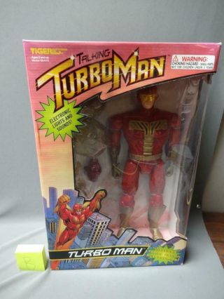 1996 Turboman Talking Action Figure Deluxe 13 1/2 " Edition - (b)