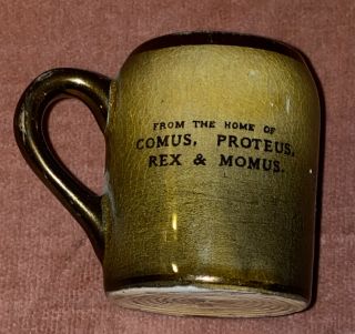 1800s Krewe Of Comus Proteus Rex Momus Antique Mardi Gras Shot Glass Orleans