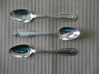 3 (5 1/2 ") Coffee Spoons Oneida Community Silver Plate Flatware " Silver Shell "