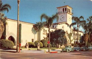 Santa Barbara California Courthouse Union Oil Co 76 Gasoline Antique Pc Y11306