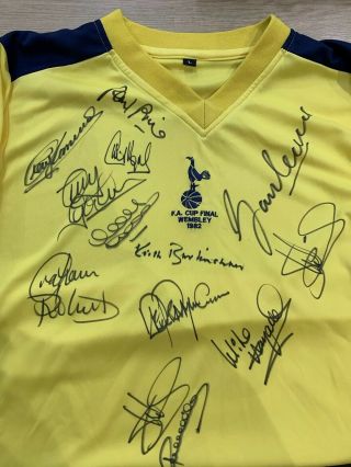 Tottenham Hotspur Rare 1982 F A Cup Final Shirt Signed By 13 Inc Perryman