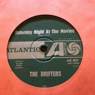 The Drifters - - Saturday Night At The Movies Rare 1964 Zealand Atlantic 7 "