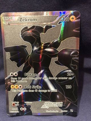 2011 Pokemon Card Ultra Rare Holo Zekrom 114/114