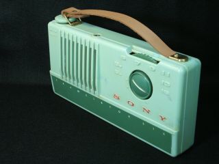 RARE 1950s Vintage Sony TR - 66 Historical Transistor Radio 3