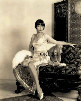 1928 Rare Louise Brooks 8x10 Photo By E.  R.  Richee Bob Cut Pinup Glamorous Beauty