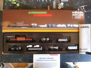 Marklin Spur Z Scale/gauge " Swiss Freight Traffic " Train Set.  Very Rare.