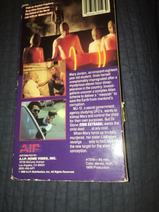 ALIEN SEED - VHS 1989 - Erik Estrada,  Heidi Paine - Rare Sci - fi Movies Horror 2