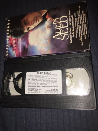 ALIEN SEED - VHS 1989 - Erik Estrada,  Heidi Paine - Rare Sci - fi Movies Horror 3