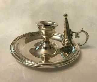 Antique Silver Plate Candle Holder & Snuffer - Army & Navy Co - Op Society
