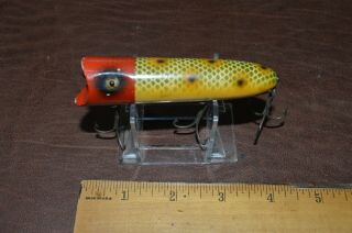 Vintage Heddon Lucky 13 Fishing Lure Wood With Tack Eyes - Tackle Box Find