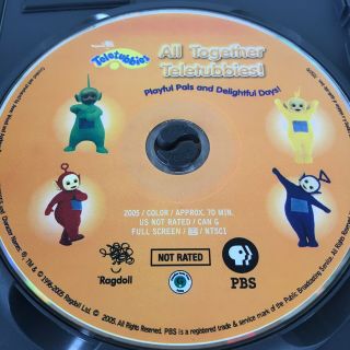 DVD — All Together Teletubbies 2005 70min RARE HTF PBS Kids Tinky Winky Dipsy 3