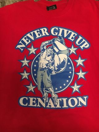 Wwe John Cena Authentic Cenation Rare 2010 T Shirt Lrg Wrestling Wwf