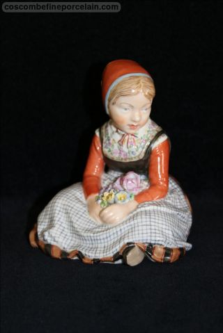 Offer Rare Royal Copenhagen Figurine Overglaze Girl Von Funen 1944 Martin Hansen