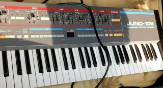 Roland Juno - 106 Synthesizer Rare Vintage Analog Synth W/ Power Supply