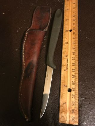Vintage Gerber Bird & Trout Knife 440 - C Portland Or Rare W/orig Sheath Usa