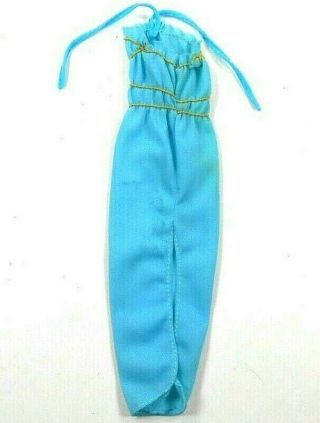 Barbie Vintage 1978 Superstar Blue Halter Gown w/Gold Elastic Best Buy 1358 3