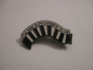 Rare Old Fulham Football Supporters Club Enamel Brooch Pin Badge
