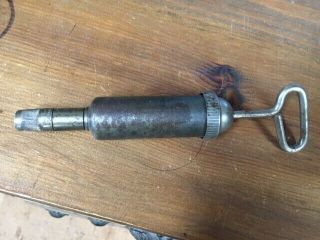 Vintage Alemite Hydraulic Grease Gun,  Ford Chevy Tool Kit Antique Auto Car Truck