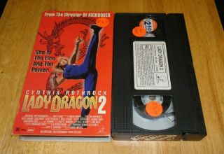 Lady Dragon 2 (vhs,  1993) Cynthia Rothrock,  Billy Drago Rare Action Martial Arts