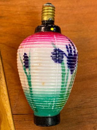 Antique Vintage Figural Christmas Light Bulb Painted Japanese Lantern